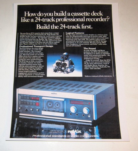 Pubblicità studer revox b710 - pubblicità,