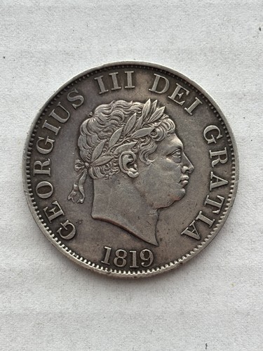Mezza corona argento 1819 - corona, in