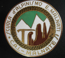 DISTINTIVI MONTAGNA SCI CAI VARESE 1975 SCUOLA D'ALPINISMO MALNATE OLD SKI BADGE