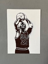 MICHAEL JORDAN DISEGNO SU TELA 18x24cm FATTO A MANO