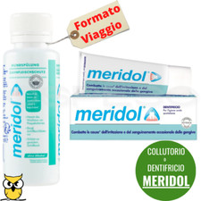 MERIDOL COLLUTTORIO 100ML DENTIFRICIO 20ML PROTEZIONE GENGIVE VIAGGIO A SCELTA