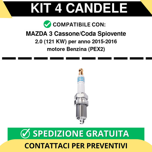 Kit candele per mazda 3 - 4,