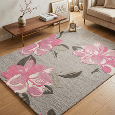 Tappeto zona floreale rosa