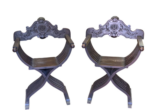 Coppia poltroncine savonarole