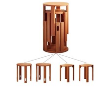 Sgabelli Impilabili in Legno