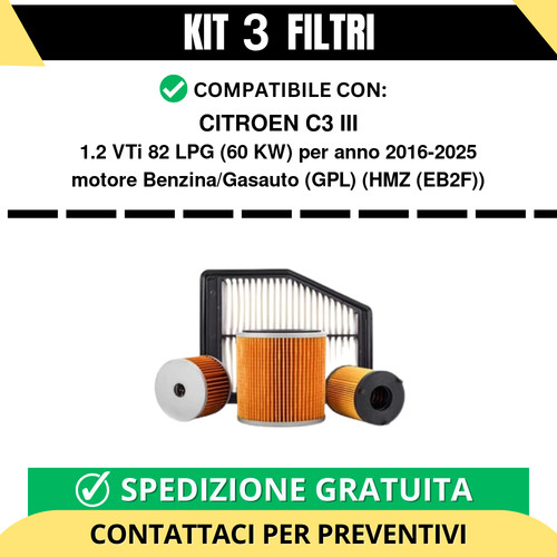 Kit filtri tagliando per - 3,