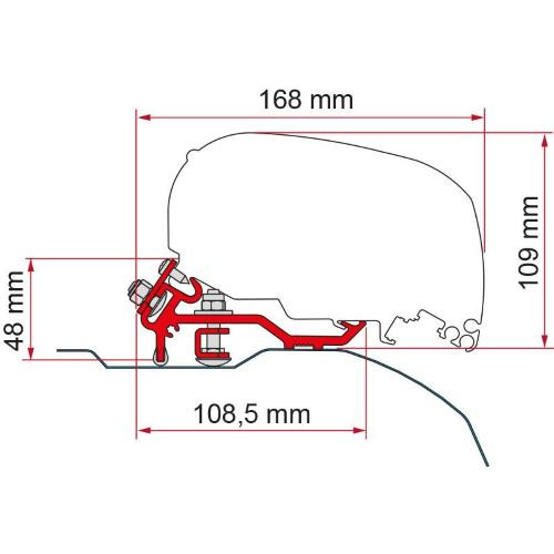 Kit staffe per tendalino f80s - staffe,