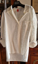 ? Camicia Diane Von Furstenberg Panna Tg46 Cotone Seta Nuova