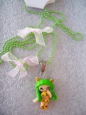 COLLANA LUNGA CIONDOLO IN FIMO FATTO A MANO LAMU' NECKLACE CARTOON