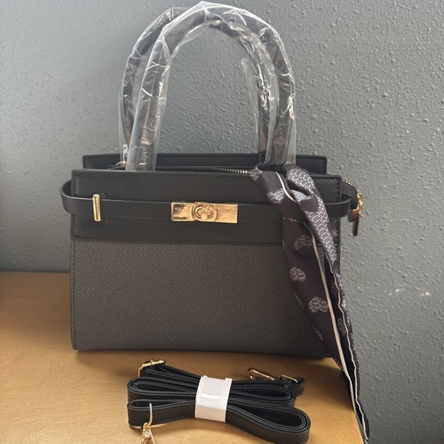 Borsa grigia con - , manico