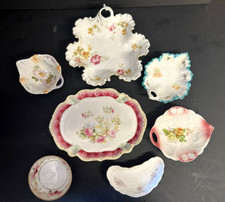 Antique Lot Of 7 Plates Welma Germany Nippon Bavaria Monbijou See Pictures