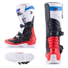 Stivali Alpinestars Tech 3 MX bianco blu rosso motocross enduro quad cross