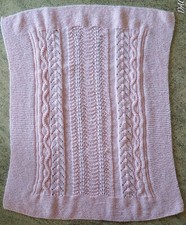 copertina rosa neonato in lana