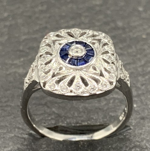 Anello zaffiro zirconi in - anello, e