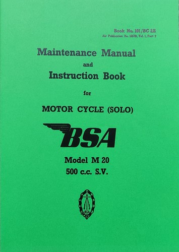 Bsa m20 manuale manutenzione - bsa,