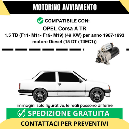 Motorino avviamento opel corsa - motorino,