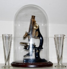 ANTICO MICROSCOPIO COMPLETO e