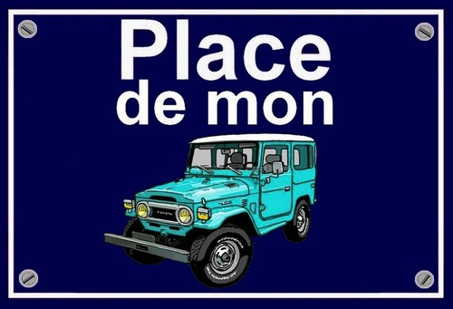 Plaque place mon toyota - place,