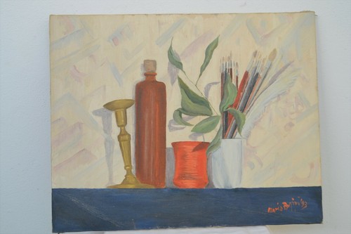 Vecchio dipinto olio - vecchio, su