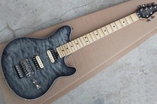  Chitarra elettrica con impiallacciatura motivo nuvola fare vecchia tastiera in acero nero 