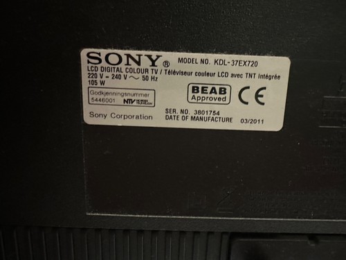 Sony kdl 37ex720 lcd - sony, 3d