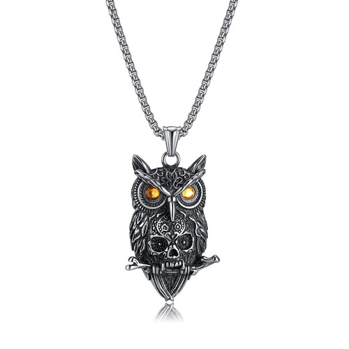 Collana vintage gufo - gufo, ciondolo