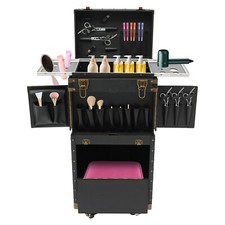 Rolling Makeup Stylist Trucco Treno Parrucchiere Astuccio Tagliacapelli Trimmer Box Portatile