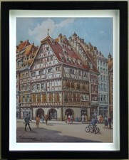 Acquerello Strasburgo Firmato