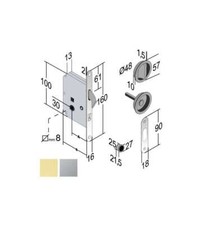 Serratura Inf.Legno Scorrevoli E50 Bagno Ol Bon Gb
