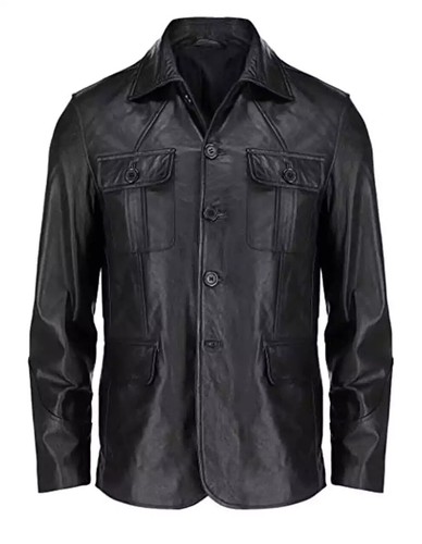 Giacca uomo pelle nera - , 100%