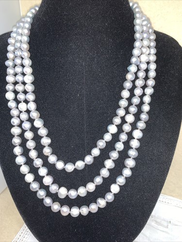 Collana perle fiume grigie - perle,