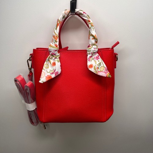 Borsa tote pelle rossa - rossa, con