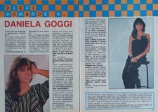 Italian Clipping Ritaglio 1983 DANIELA GOGGI dieci domande a... 2 pagine