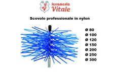 Scovolo Tubi Pulizia Camino Canna Fumaria Stufa Pellet Nylon Filetto M12