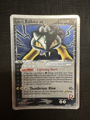 Rocket raikou pokemon tcg - ex,