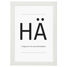 Fragewort Wandbild Kunstdruck