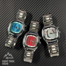 Orologio digitale display animato Y2K acciaio nuovo raro