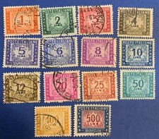 Repubblica - 1947/54  - Segnatasse fil.ruota - serie usata - n.97/110