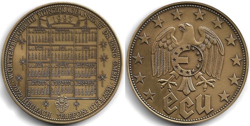 Medaglia calendario 1993