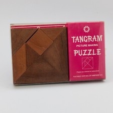 Tangram Puzzle 1985 Pentangle U.K. vintage wood brain teaser rompicapo legno