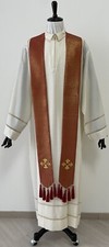 Stola sacerdotale rosso lurex