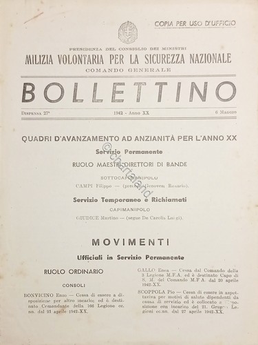 Mvsn comando generale - mvsn,