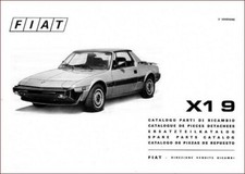 FIAT X1 9  - MANUALE PARTI DI