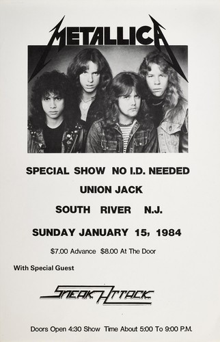 Poster concerto metallica - concerto, 1984