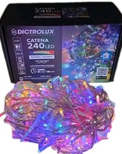 Catena Luci LED 240 Multicolor 8 Giochi Di Luce A Pile 3 Stilo