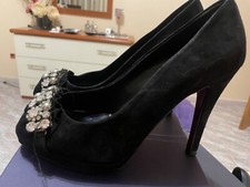 decolte spuntato donna . Marca Albano Tg 37 Color nero Davanti con strass