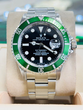 Rolex Submariner Kermit 16610 LV Bracciale Oyster Con Cinturino Verde Originale