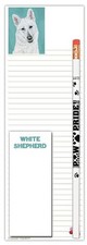 Set Regalo Di Blocco Note E Matita Per Pastore Tedesco Bianco
