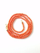 collana donna vero corallo rosso di Sardegna naturale e argento 925 Dorato 