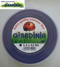 FILO PER DECESPUGLIATORE VIOLA GIARDINIA Sezione Quadra  d.3.3 x 42 mt